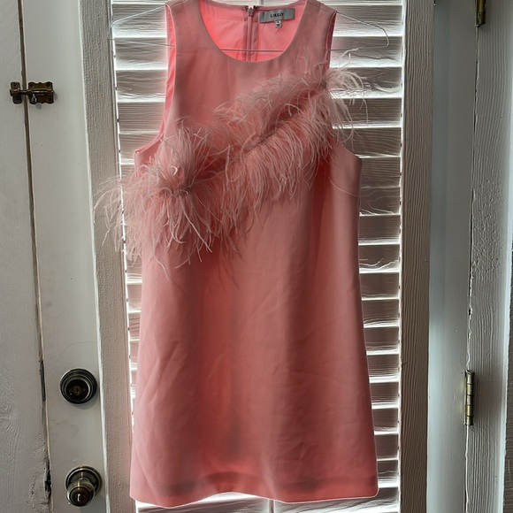 Likely Melody Ostrich feather mini dress size 6 - Picture 5 of 7